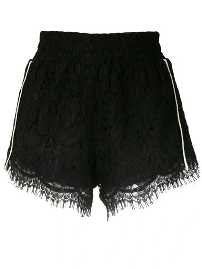 Andrea Bogosian Embroidered Lace Shorts In Black