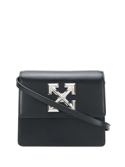 Off-white Arrow Plaque Belt Bag In Black