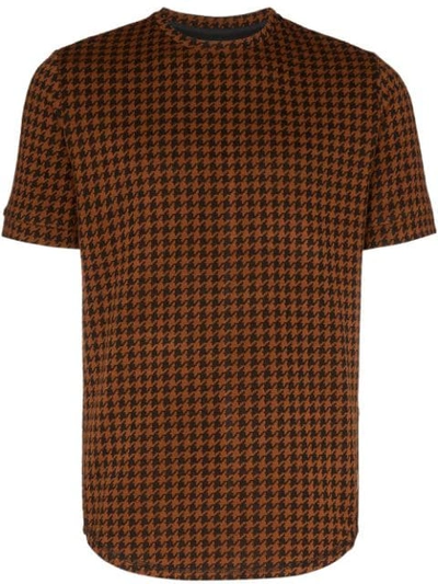 Prevu Giovinco Houndstooth T-shirt In Brown
