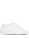 Le Silla Embellished Quilted Sneakers In White