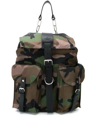 Valentino Garavani Garavani Camouflage Backpack In Y28 Green Military