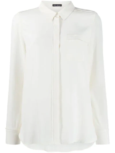 Iris Von Arnim Classic Silk Shirt In Neutrals