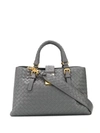 Bottega Veneta Small Roma Tote In Grey