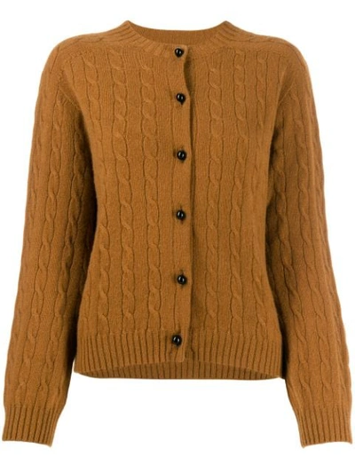 Erdem Cable-knit Cardigan In Brown