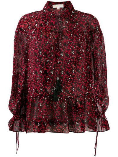 Michael Kors Gypsy Blouse In Red