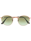 Ray Ban Round Tinted Sunglasses In Brown