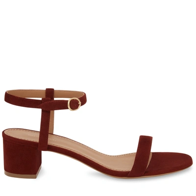 Mansur Gavriel 40mm Ankle Strap Sandal In Burgundy