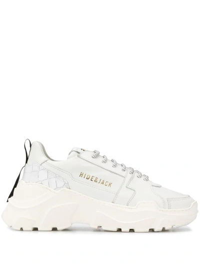 Hide & Jack Logo Printed Trainers In White