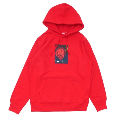 Pre-owned Supreme  Araki Rose Hooded Sweatshirt Red