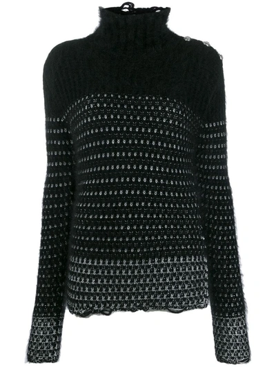 Balmain Women's Black Wool Sweater