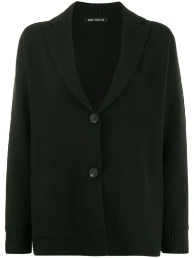 Iris Von Arnim Notched Lapels Cardigan In Green