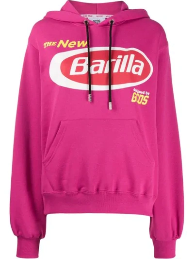 Gcds Graphic Print Hoodie In Pink