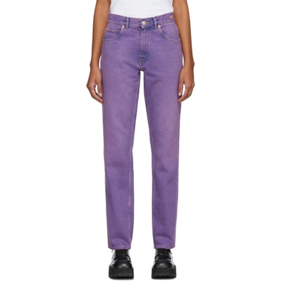 Martine Rose Straight Leg Jeans In Purple