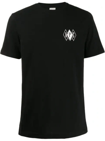 Apc Contrast Print T-shirt In Black