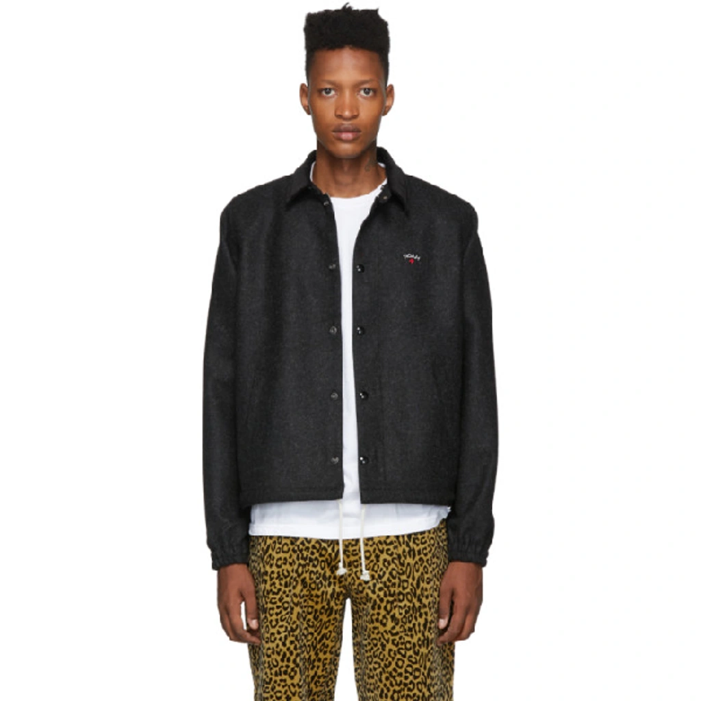 Noah Nyc Black Wool Campus Jacket | ModeSens