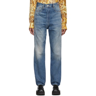 Martine Rose Indigo Zip Crotch Jeans