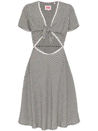 Solid & Striped Gingham Daisy Cut-out Dress In Black