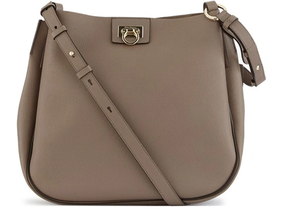 Ferragamo Reverse Cross Body Bag In Caraway Seed