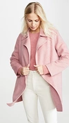 Theory Women's Double-faced Overlay Coat In Winter Pink Melange