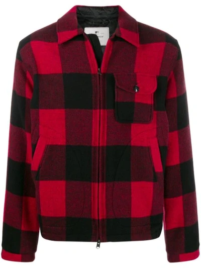 Woolrich Men's Buffalo Check Zip-front Jacket, Red In Black