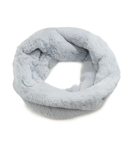 Heurueh Luxe Faux Fur Crossover Cowl Scarf In Light Blue