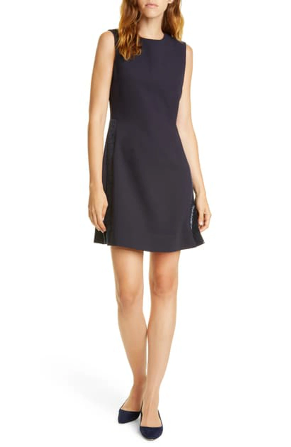 Ted Baker Sleeveless Embellished Tunic Dress In Navy | ModeSens