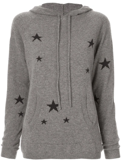 Chinti & Parker Star Knit Hoodie In Grey
