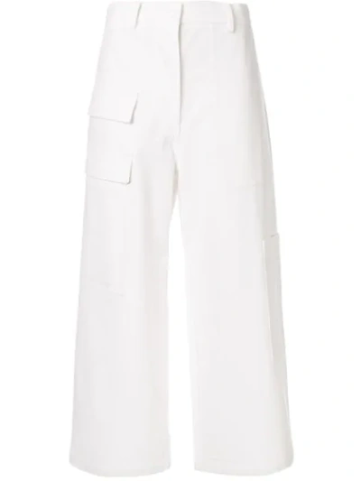 Sofie D'hoore High Waisted Casual Trousers In White