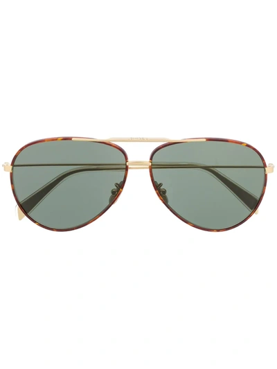 Celine Gold-tone Aviator-style Sunglasses