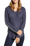 B Collection By Bobeau Sweater Hoodie In Dark Graphite/ H. Grey