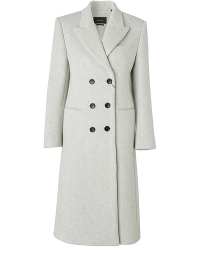 Isabel Marant Roleen Coat In Light Grey