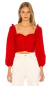 Lovers & Friends Octavia Crop Top In Red