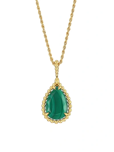 Boucheron Women's Serpent Bohème 18k Yellow Gold & Malachite Pendant Necklace