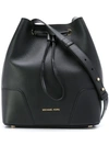 Michael Michael Kors Mercer Gallery Small Leather Bucket Bag In Black