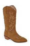 Band Of Gypsies Cimarron Western Boot In Tan Rough Suede