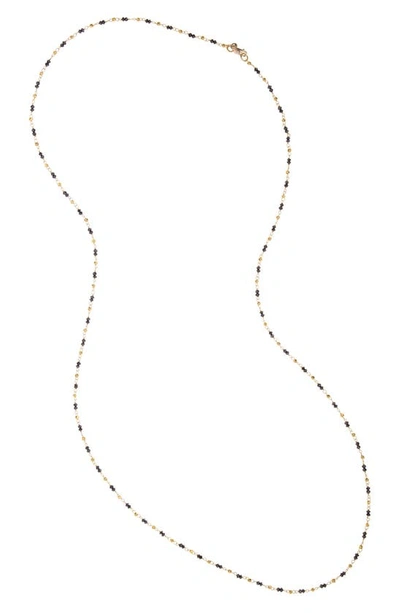 Sethi Couture Leila Bead Wire Wrap Necklace In Yellow Gold/ Black Diamond