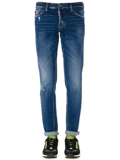 Dsquared2 Stone Washed Denim Cotton Jeans