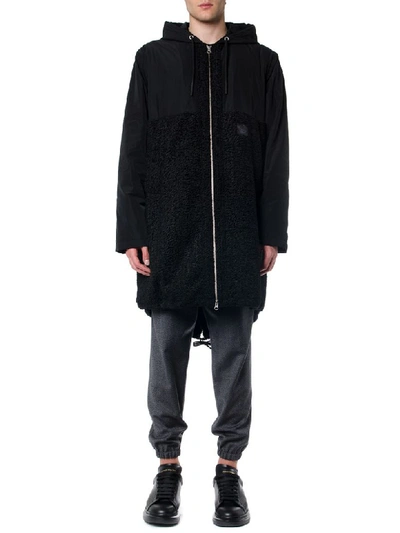 Mcq By Alexander Mcqueen Black Hoodie Coat