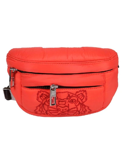 Kenzo Embroidered Tiger Belt Bag In Red