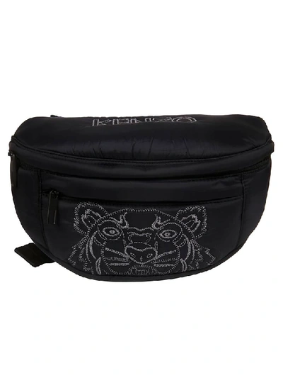 Kenzo Embroidered Tiger Belt Bag In Black