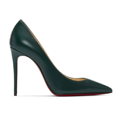 Christian Louboutin Green Nappa Kate Heels In Vosges