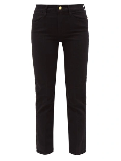 Frame Le High High-rise Cropped Straight-leg Jeans In Black