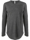 Attachment Long-sleeved T-shirt In Grey
