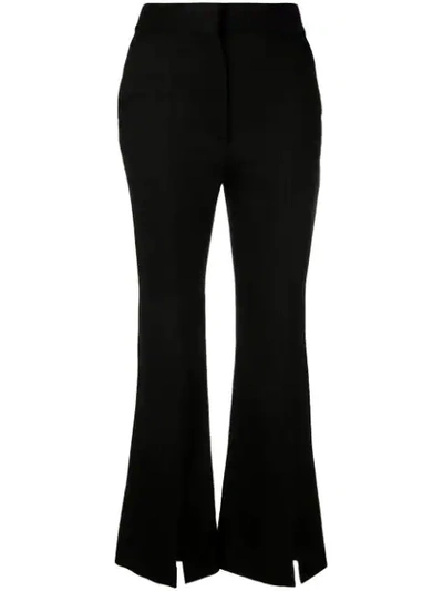 Adam Lippes Front Slit Trousers In Black