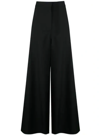 Vera Wang Wide Leg Trousers In Black