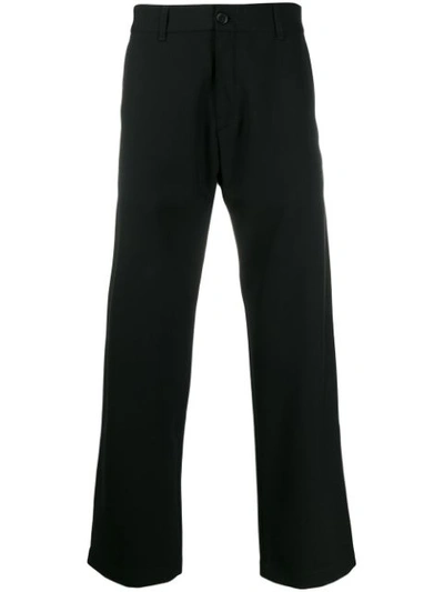 Adish Tailored Embroidered Waistband Trousers In Black