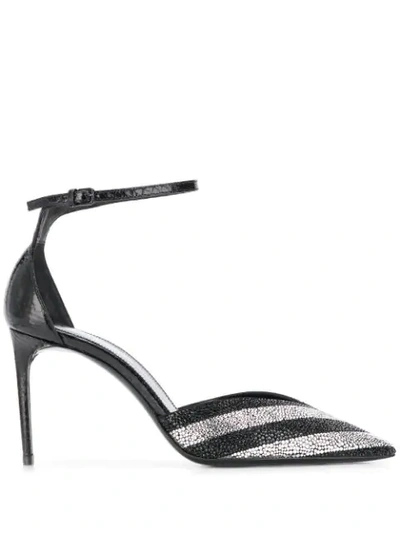 Saint Laurent Zoe Embellished Pumps In Black