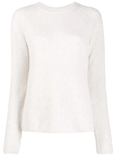 Vince Crew-neck Knit Sweater In White