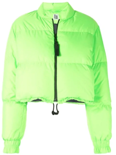 Bacon Bubble Neon Puffer Jacket In Green
