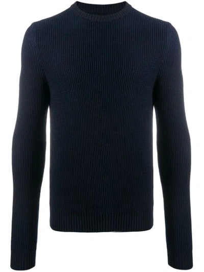 Zanone Crew Neck Sweater In Z5249 Blu